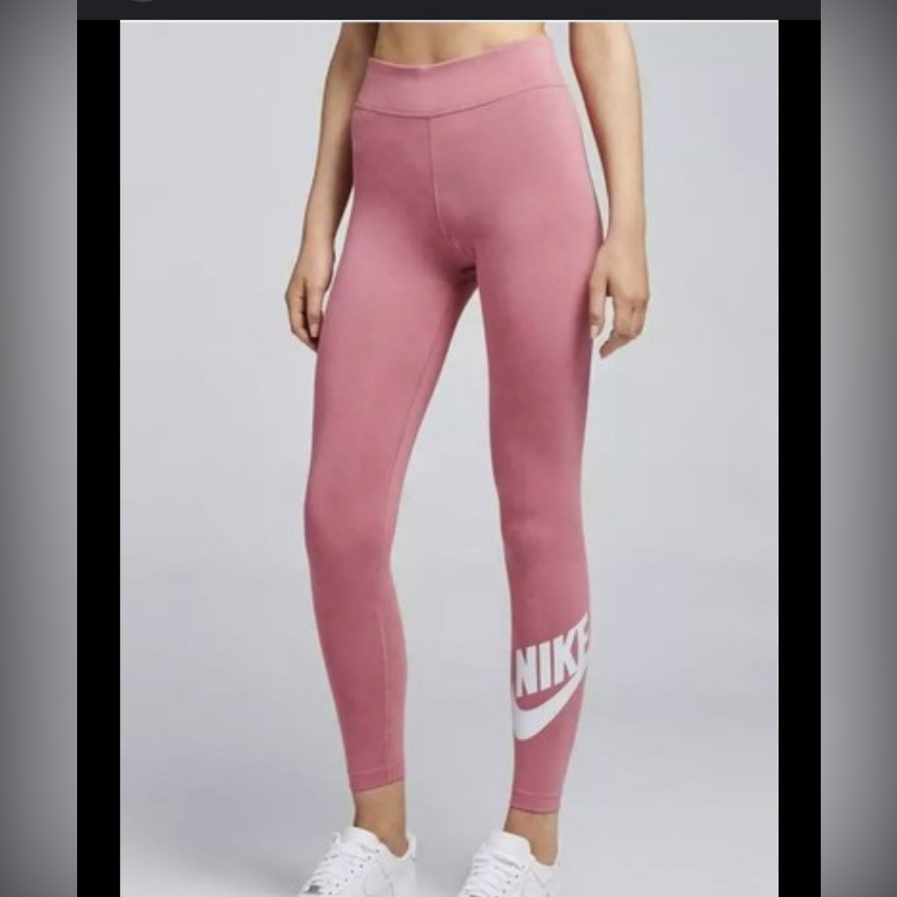 Nike Pink Leggings with White Logo